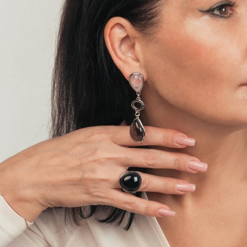 Серьги Possebon Q. Rose, Obs Fume, A0585.7.11 S фото 8